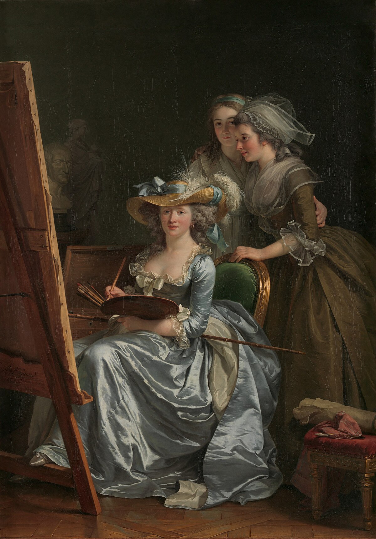 Original painting: Self-Portrait with Two Pupils