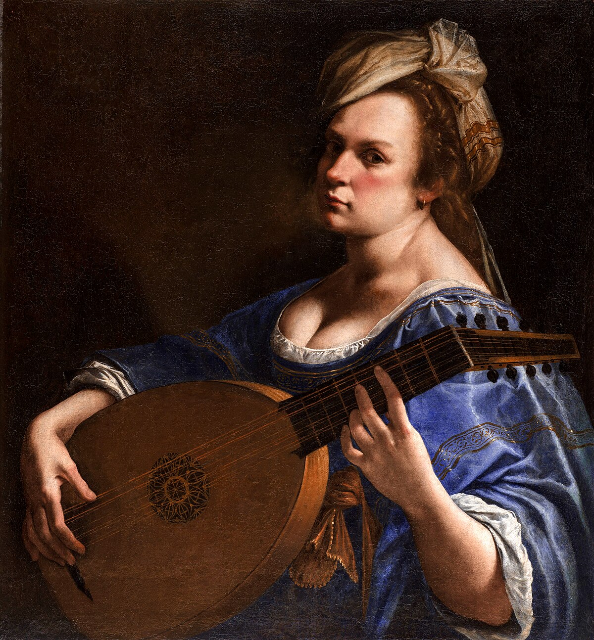 Original painting: Self-Portrait as a Lute Player