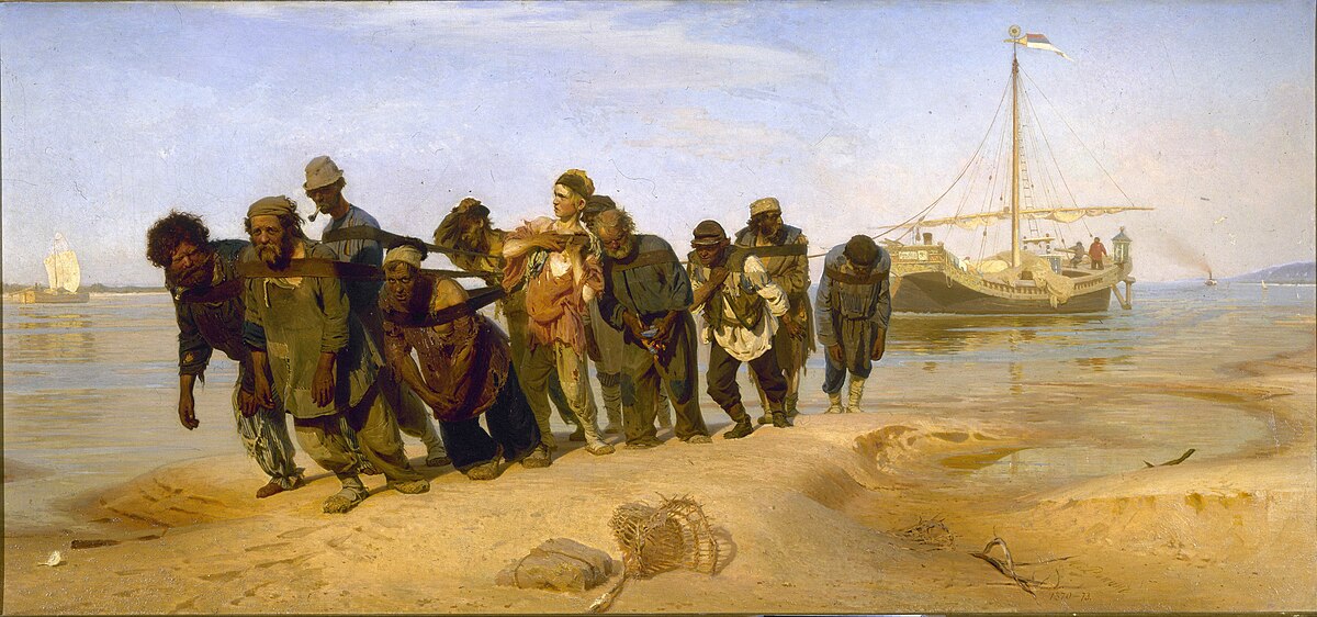 Original painting: Barge Haulers on the Volga