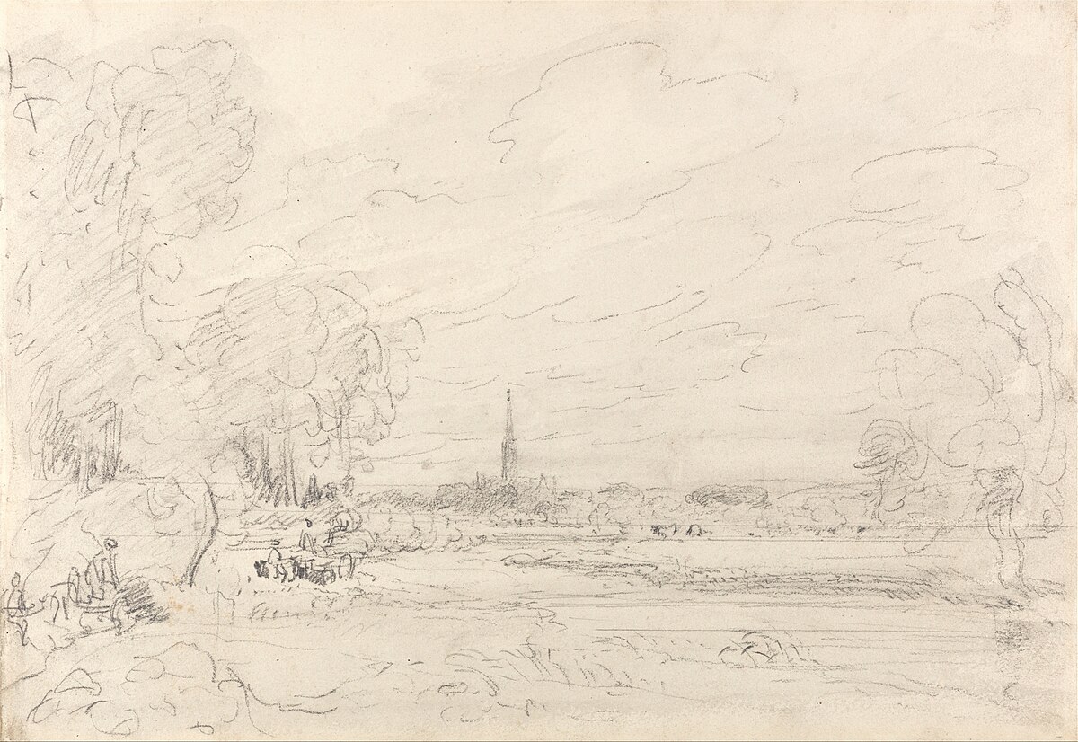 Original painting: Salisbury Cathedral from the Meadows