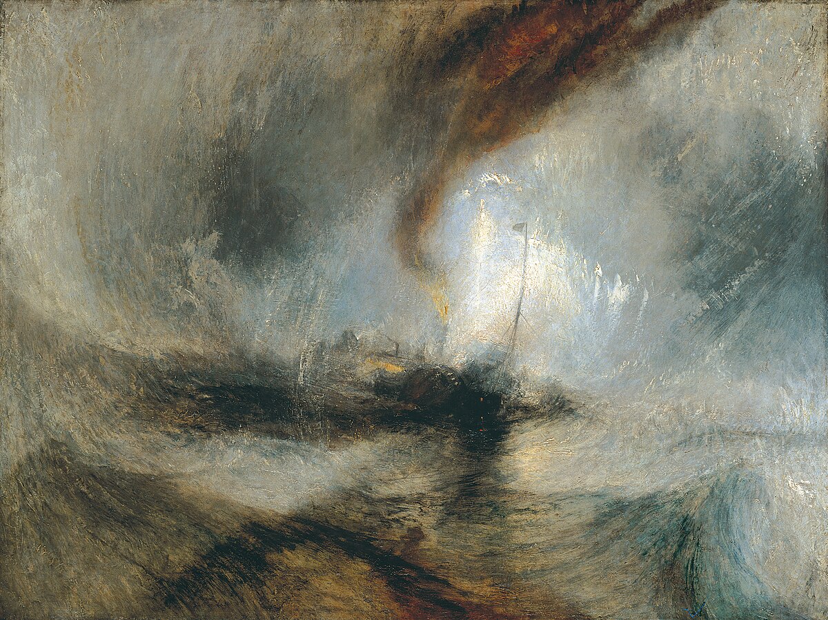 Original painting: Snow Storm: Steam-Boat off a Harbour's Mouth