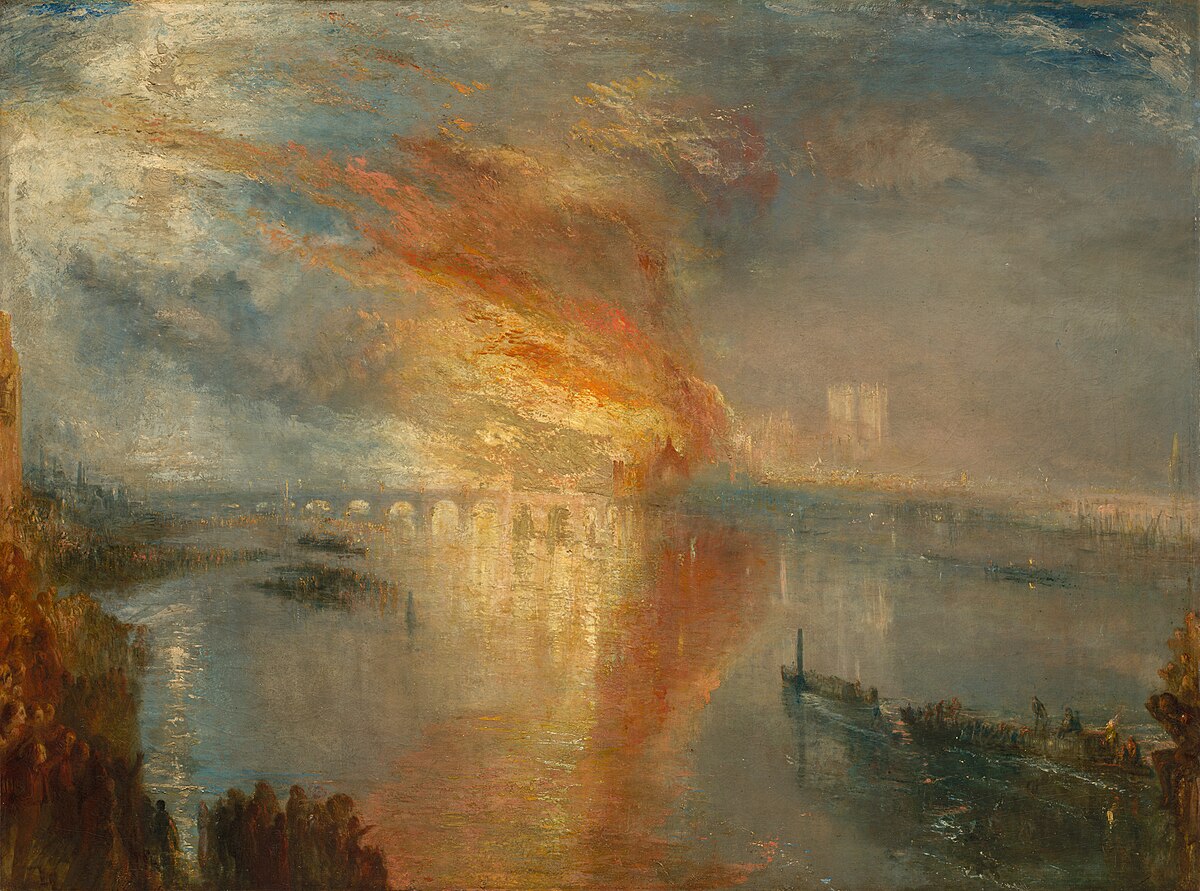 Original painting: The Burning of the Houses of Lords and Commons