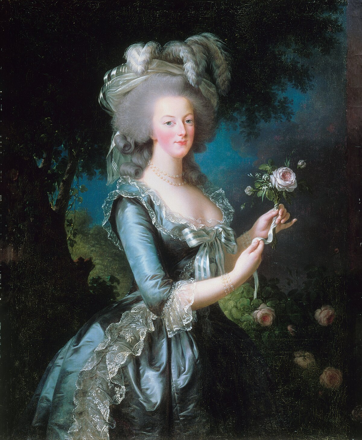 Original painting: Marie Antoinette with a Rose