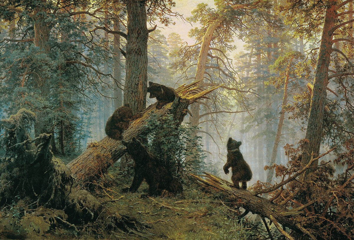 Original painting: Morning in a Pine Forest