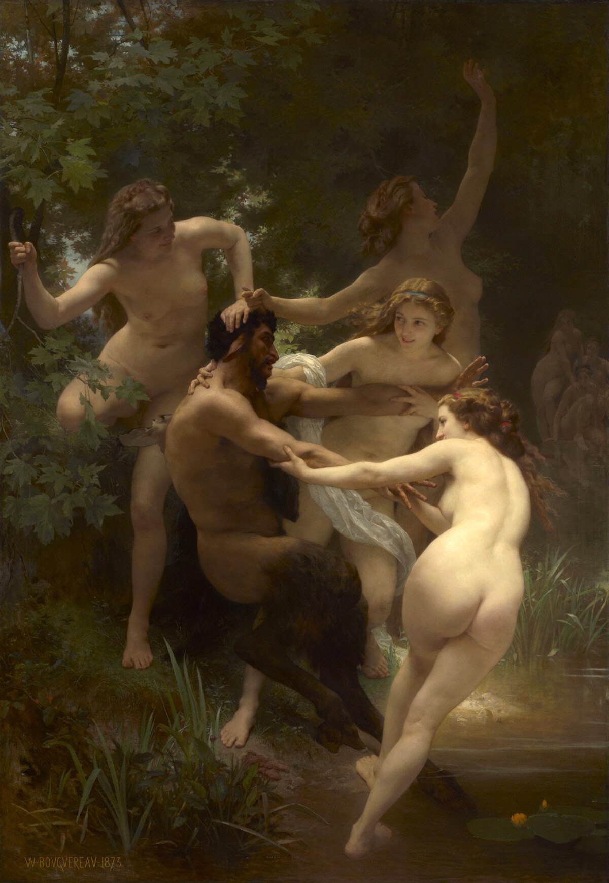 Original painting: Nymphs and Satyr
