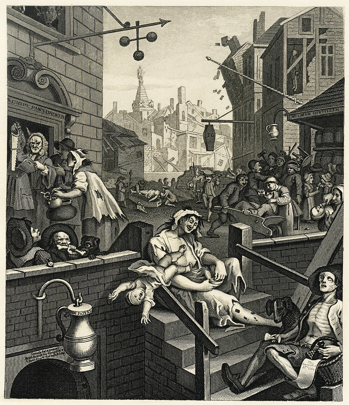 Original painting: Gin Lane